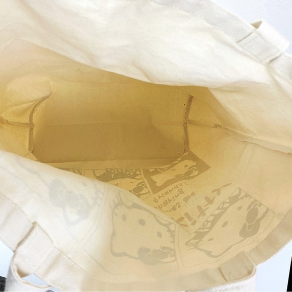 Sanrio Hello Kitty Cotton Canvas Tote Bag 17” x 14.5” x 5.5” - Picture 4 of 4